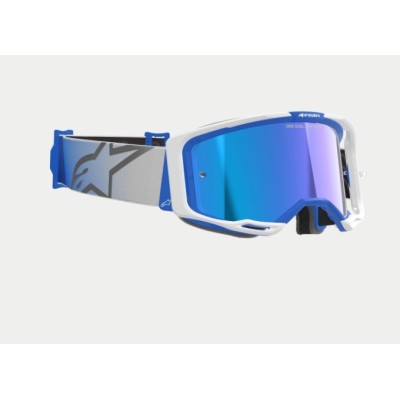 Masque Alpinestars Vision 8 Corp Bleu Blanc ecran Bleu 