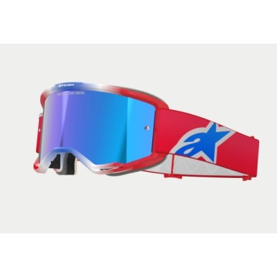 Masque Alpinestars Vision 5 Corp Rouge Blanc Bleu ecran Bleu 