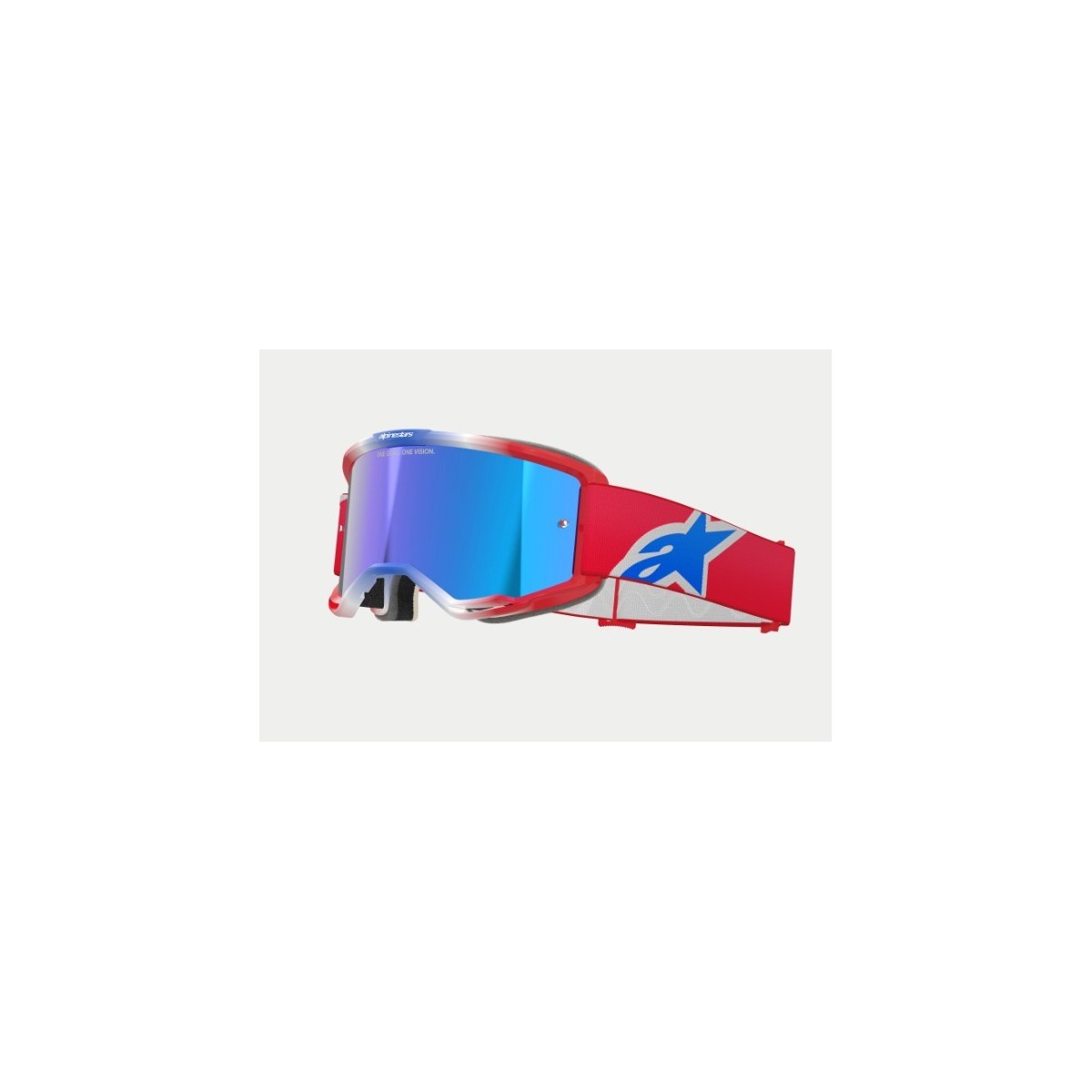 Masque Alpinestars Vision 5 Corp Rouge Blanc Bleu ecran Bleu 