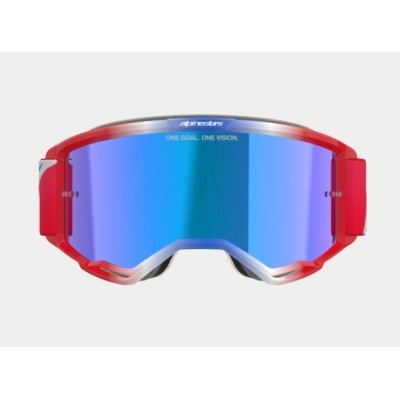 Masque Alpinestars Vision 5 Corp Rouge Blanc Bleu ecran Bleu 