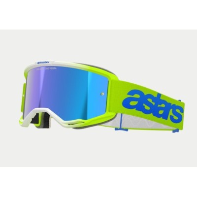 Masque Alpinestars Vision 5 Blaze Jaune Fluo Bleu ecran Bleu 