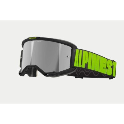 Masque Alpinestars Vision 5 Hollow Gris Jaune Fluo ecran Argent 