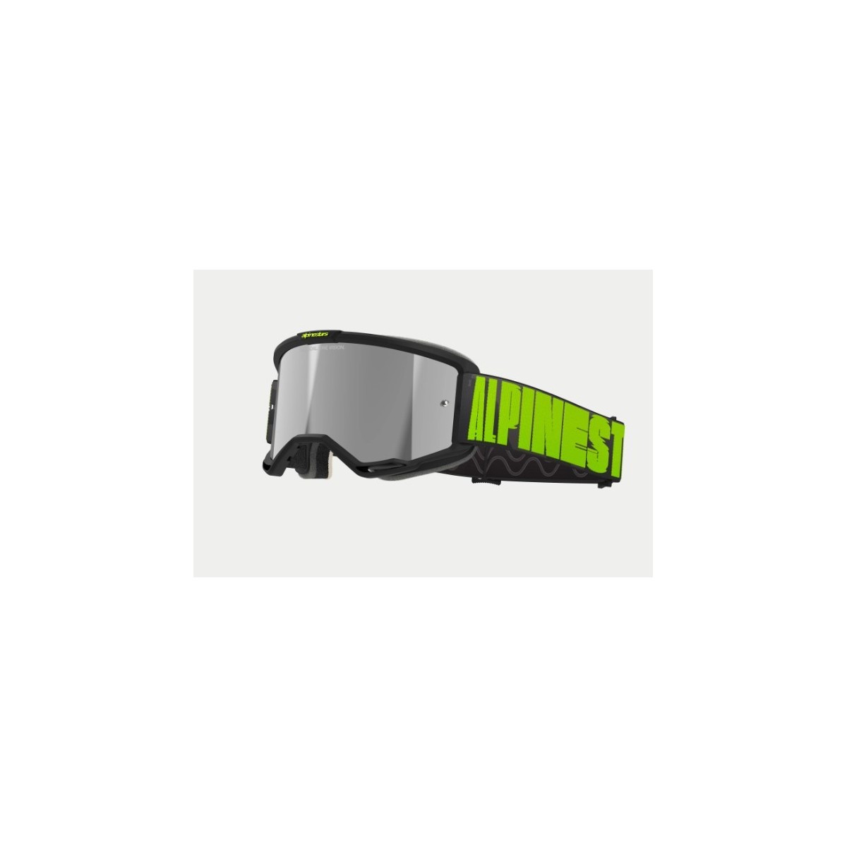 Masque Alpinestars Vision 5 Hollow Gris Jaune Fluo ecran Argent 