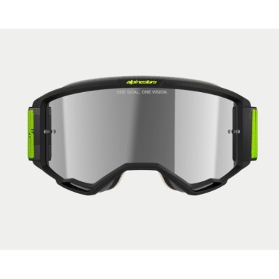 Masque Alpinestars Vision 5 Hollow Gris Jaune Fluo ecran Argent 