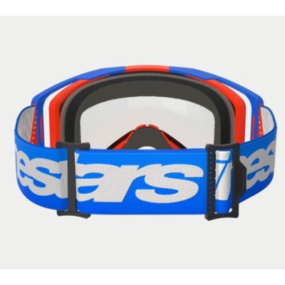 Masque Alpinestars Vision 8 Wordmark Bleu Orange ecran double Clair 