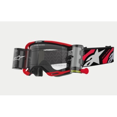 Masque Alpinestars Vision 8 Luar Roll Off Rouge Noir ecran Clair 