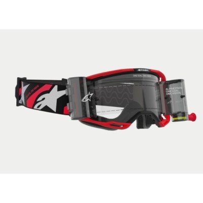 Masque Alpinestars Vision 8 Luar Roll Off Rouge Noir ecran Clair 
