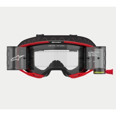 Masque Alpinestars Vision 8 Luar Roll Off Rouge Noir ecran Clair 