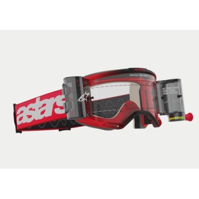 Masque Alpinestars Vision 5 Blaze Rouge ecran Clair Roll Off 