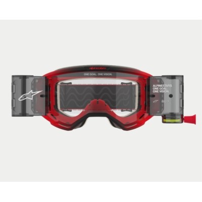 Masque Alpinestars Vision 5 Blaze Rouge ecran Clair Roll Off 