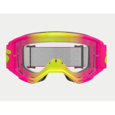 Masque Alpinestars Vision 5 Wordmark Rose Jaune Fluo ecran Clair 