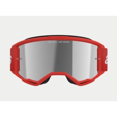 Masque Alpinestars Vision 3 Wordmark Rouge ecran Argent 