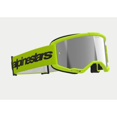 Masque Alpinestars Vision 3 Wordmark Jaune Fluo ecran Argent 