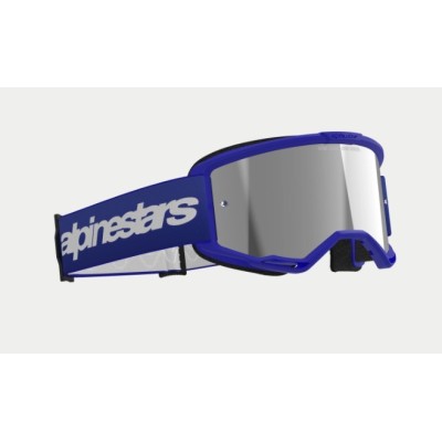 Masque Alpinestars Vision 3 Wordmark Bleu ecran Argent 