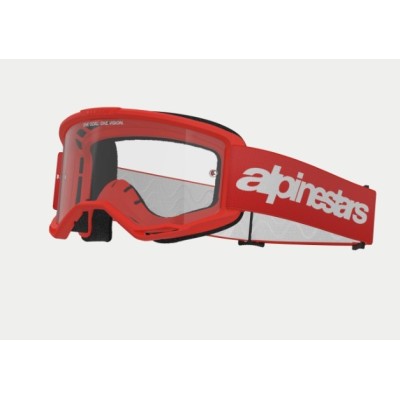 Masque Alpinestars Vision 3 Wordmark Rouge ecran Clair 