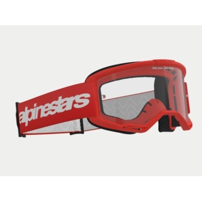Masque Alpinestars Vision 3 Wordmark Rouge ecran Clair 