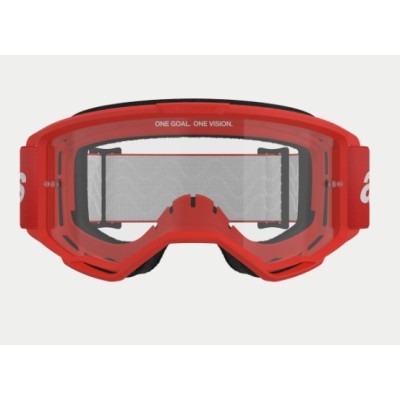 Masque Alpinestars Vision 3 Wordmark Rouge ecran Clair 