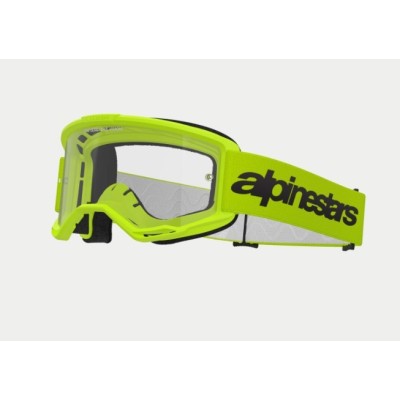 Masque Alpinestars Vision 3 Wordmark Jaune Fluo ecran Clair 