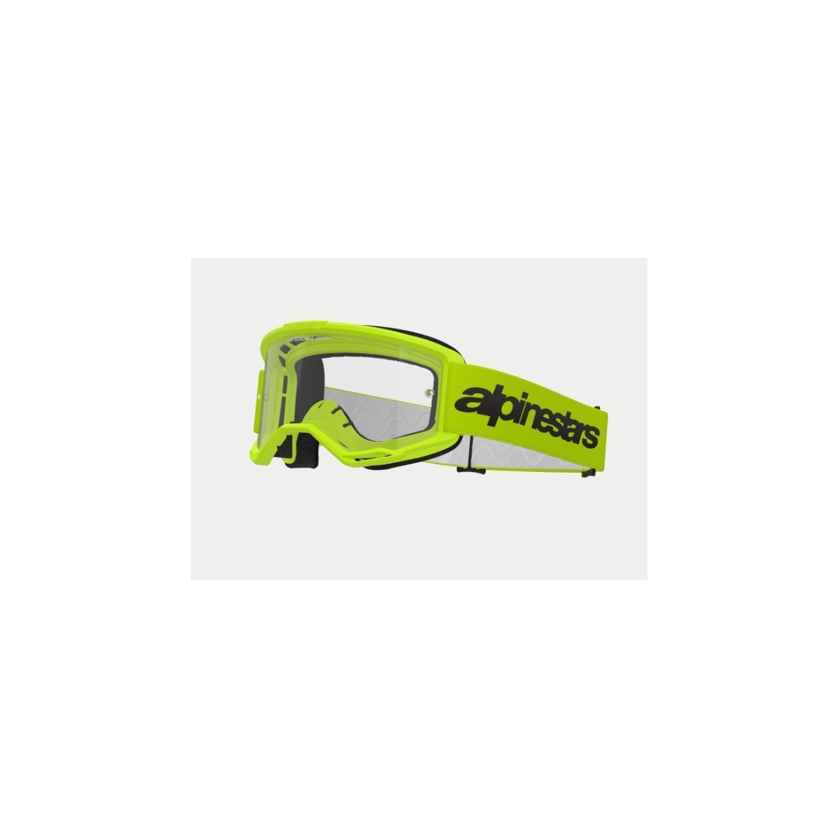 Masque Alpinestars Vision 3 Wordmark Jaune Fluo ecran Clair 