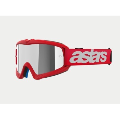 Masque Alpinestars enfant Vision Blaze Rouge ecran Argent 