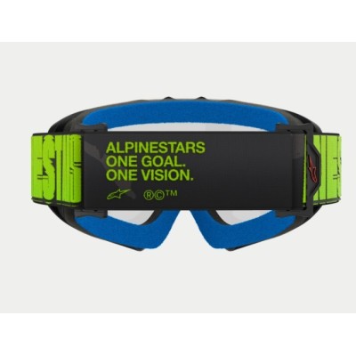 Masque Alpinestars enfant Vision Hollow Gris Jaune Fluo ecran Clair 