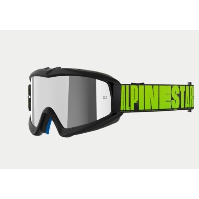 Masque Alpinestars enfant Vision Hollow Gris Jaune Fluo ecran Argent 