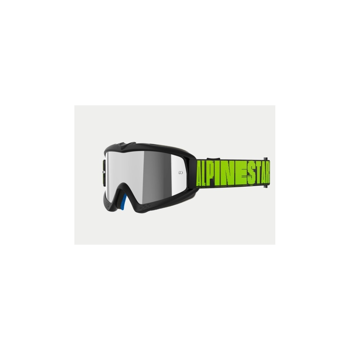 Masque Alpinestars enfant Vision Hollow Gris Jaune Fluo ecran Argent 