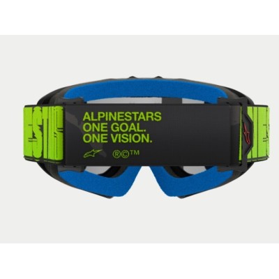 Masque Alpinestars enfant Vision Hollow Gris Jaune Fluo ecran Argent 