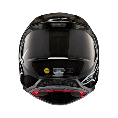 Casque Alpinestars Supertech M10 Solid Noir Brillant Carbone 