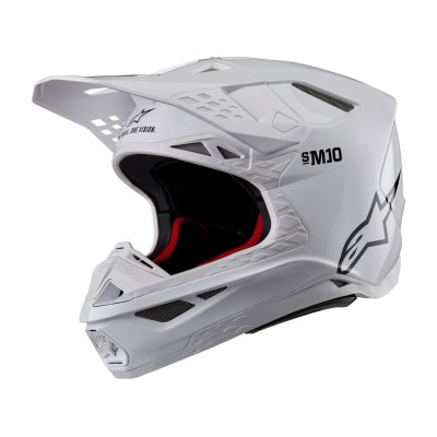 Casque Alpinestars Supertech M10 Solid Blanc Brillant  