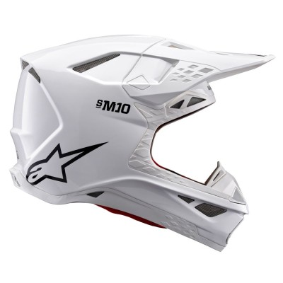 Casque Alpinestars Supertech M10 Solid Blanc Brillant  
