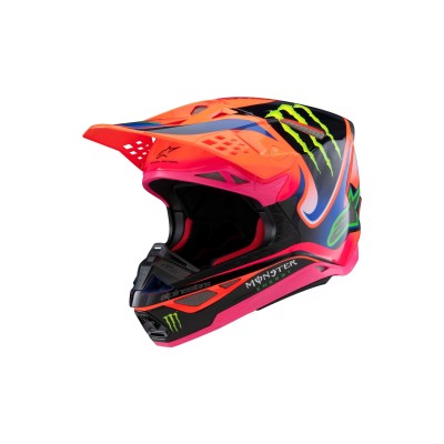 Casque Alpinestars Supertech M10 Deegan Monster Orange Fluo Violet Rose Fluo 