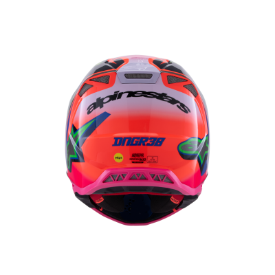 Casque Alpinestars Supertech M10 Deegan Monster Orange Fluo Violet Rose Fluo 
