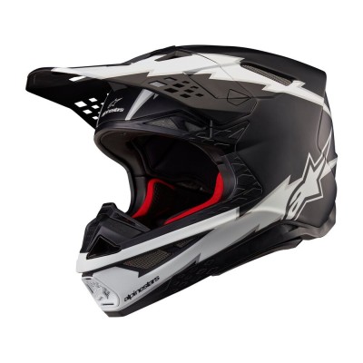 Casque Alpinestars Supertech M10 Ampress Noir Blanc Matt 