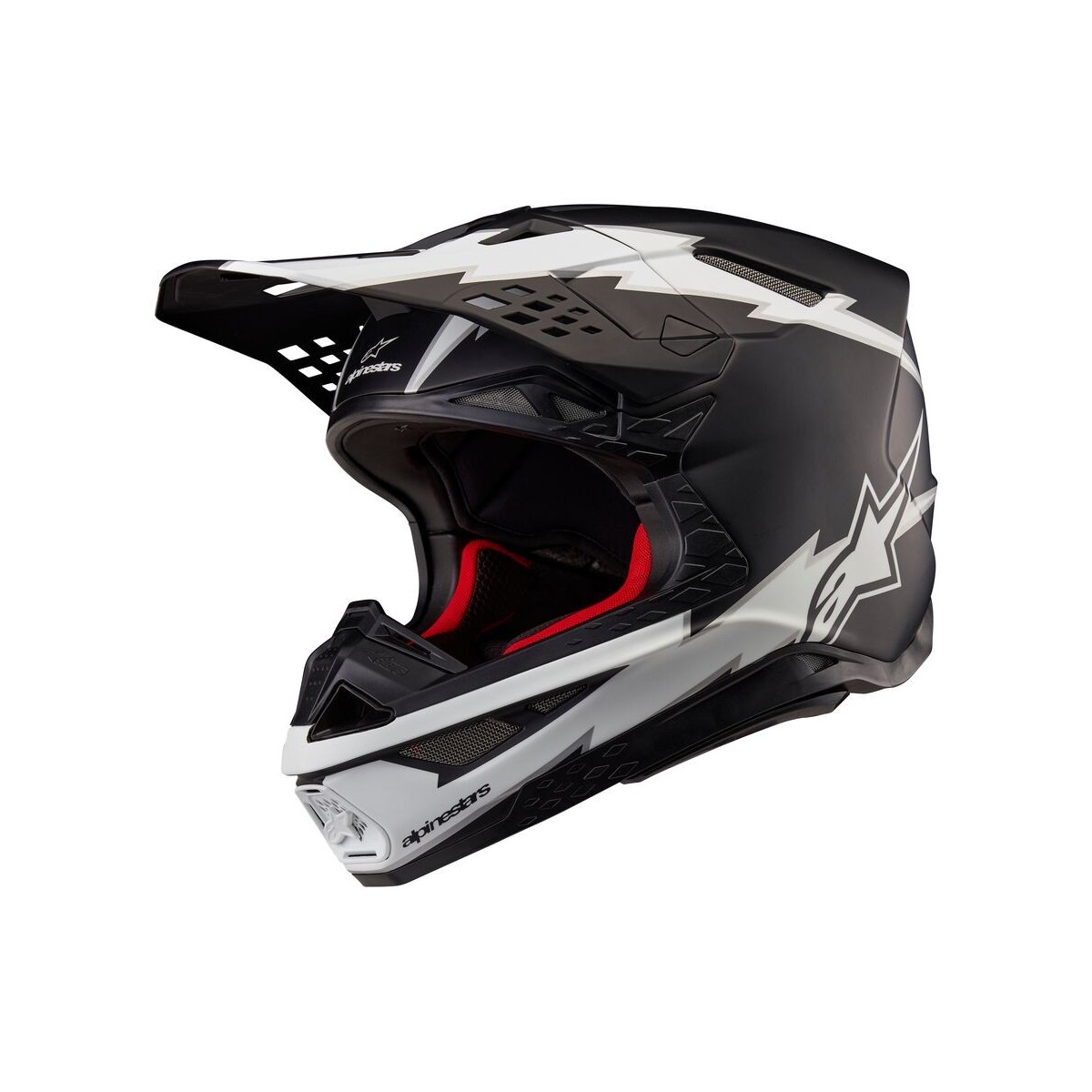 Casque Alpinestars Supertech M10 Ampress Noir Blanc Matt 