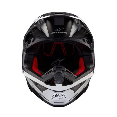 Casque Alpinestars Supertech M10 Ampress Noir Blanc Matt 