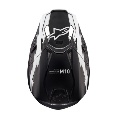 Casque Alpinestars Supertech M10 Ampress Noir Blanc Matt 