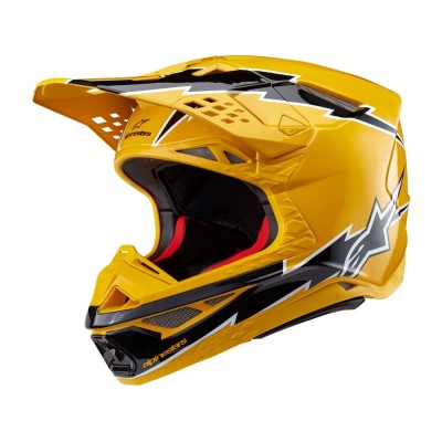 Casque Alpinestars Supertech M10 Ampress Noir Jaune Brillant 