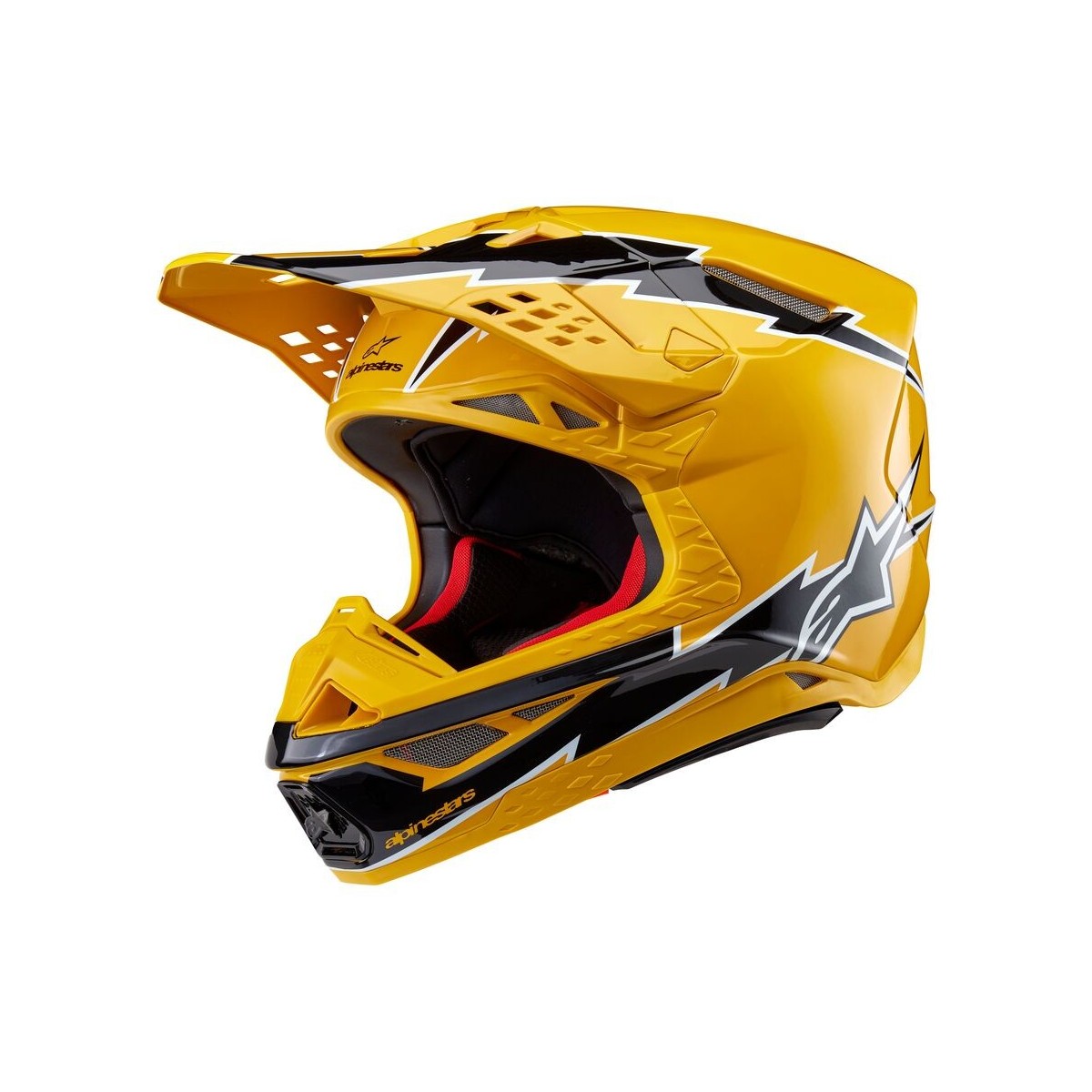 Casque Alpinestars Supertech M10 Ampress Noir Jaune Brillant 