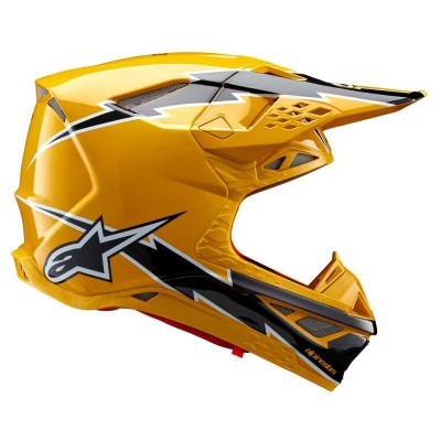 Casque Alpinestars Supertech M10 Ampress Noir Jaune Brillant 