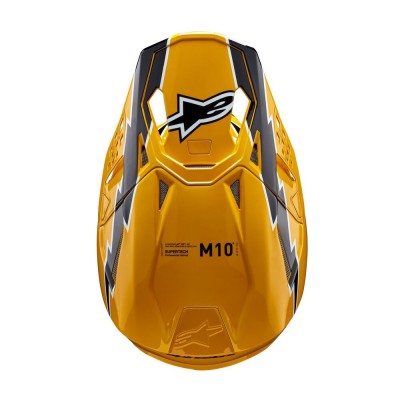 Casque Alpinestars Supertech M10 Ampress Noir Jaune Brillant 