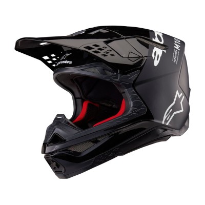 Casque Alpinestars Supertech M10 Flood Noir Gris Foncé Matt & Brillant 