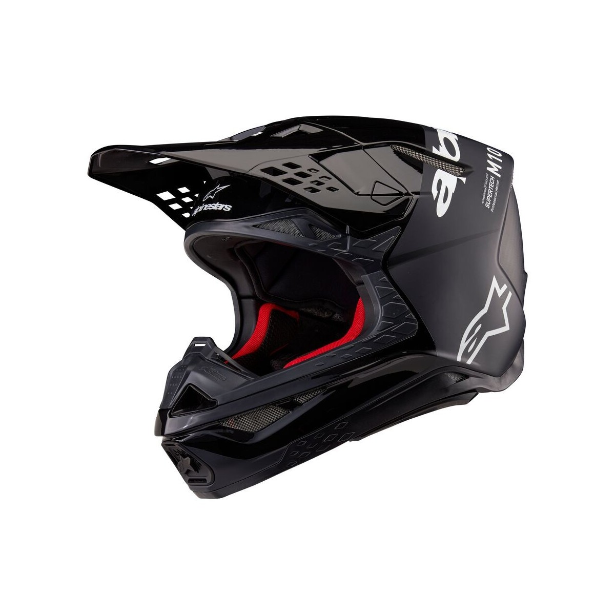 Casque Alpinestars Supertech M10 Flood Noir Gris Foncé Matt & Brillant 