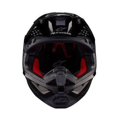 Casque Alpinestars Supertech M10 Flood Noir Gris Foncé Matt & Brillant 