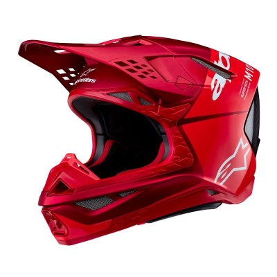 Casque Alpinestars Supertech M10 Flood Rouge Fluo Rouge Matt & Brillant 
