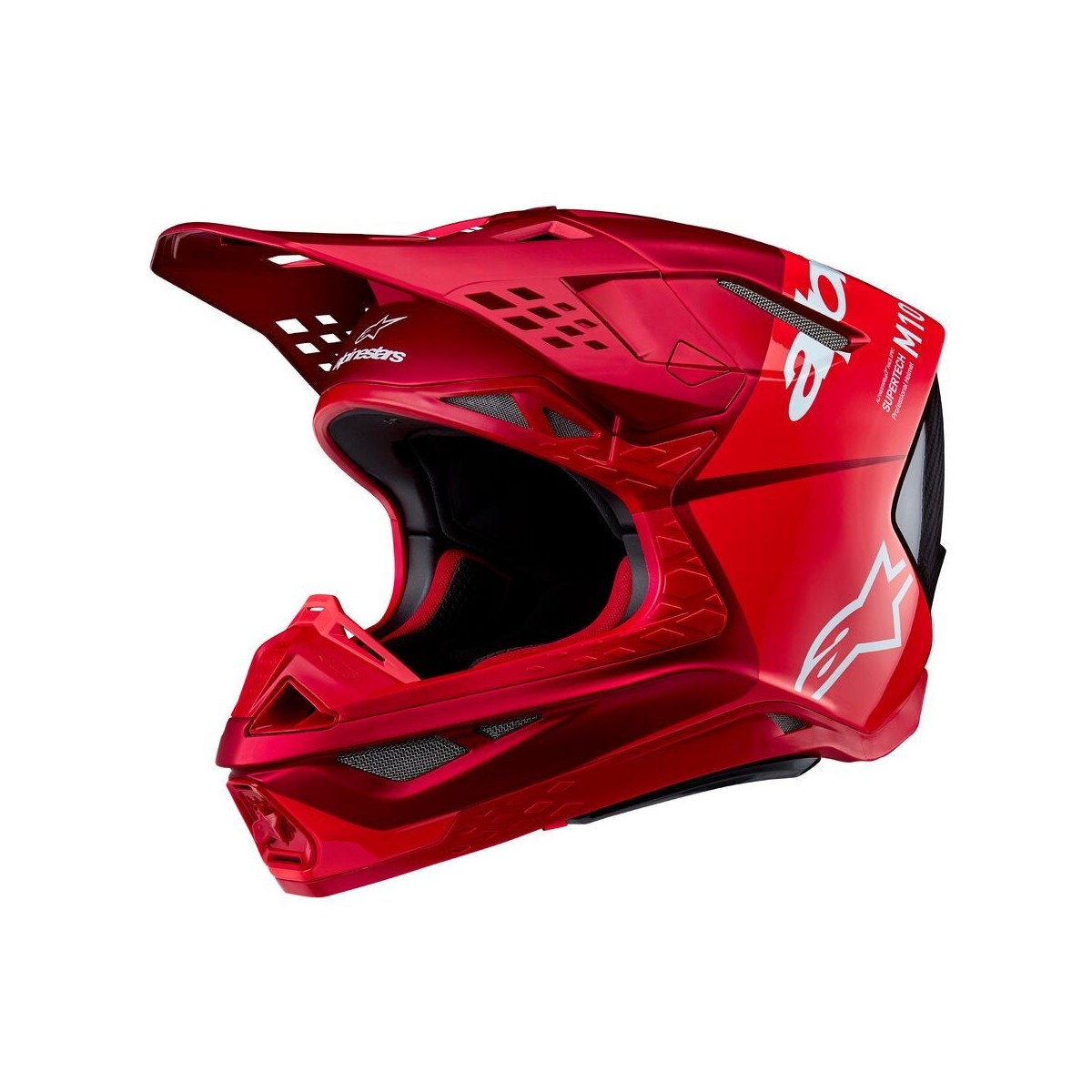 Casque Alpinestars Supertech M10 Flood Rouge Fluo Rouge Matt & Brillant 