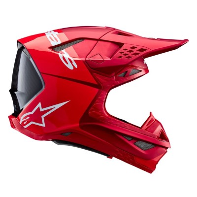 Casque Alpinestars Supertech M10 Flood Rouge Fluo Rouge Matt & Brillant 