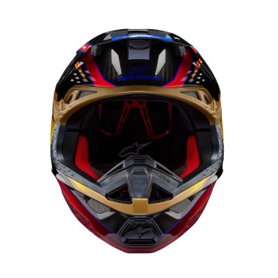 Casque Alpinestars Supertech M10 Era Or Jaune Rouge Brillant 