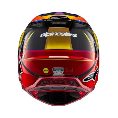 Casque Alpinestars Supertech M10 Era Or Jaune Rouge Brillant 