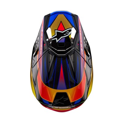 Casque Alpinestars Supertech M10 Era Or Jaune Rouge Brillant 